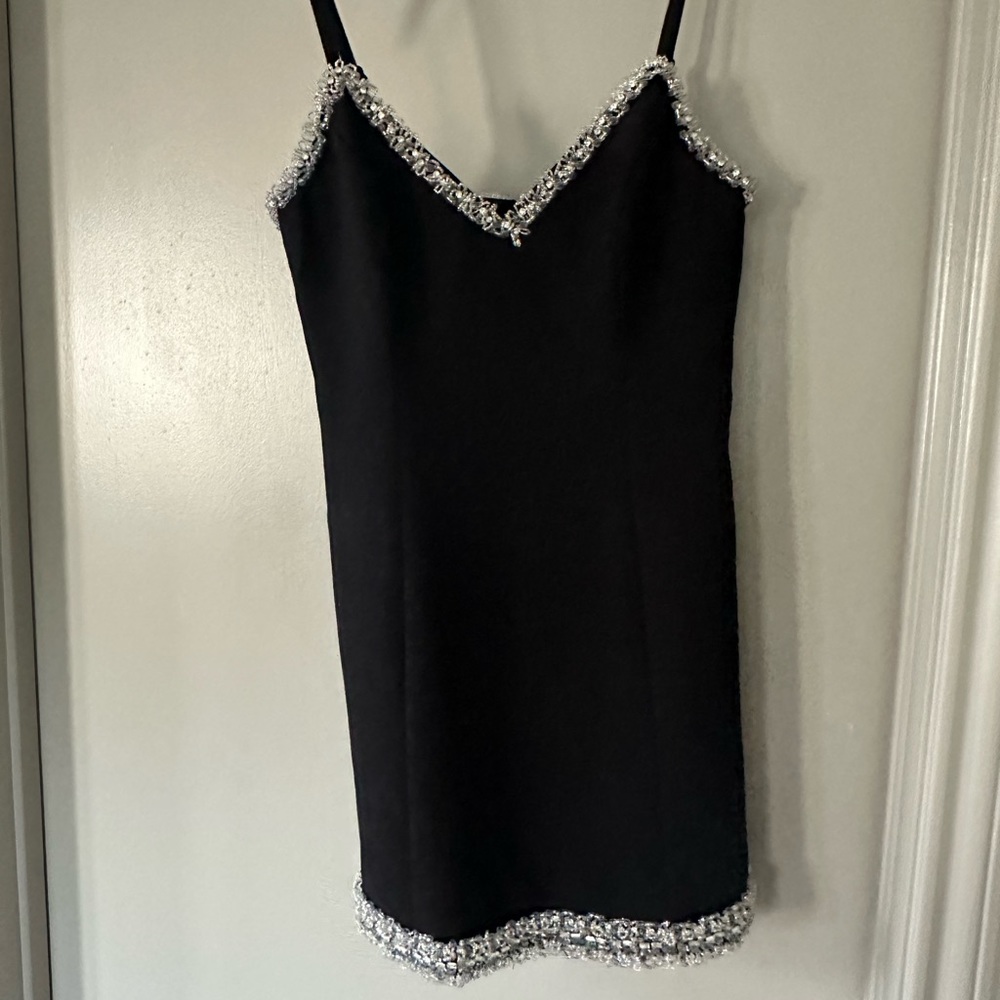 Chunky Bead Brea Dress in Black Cinq a Sept from Revolve